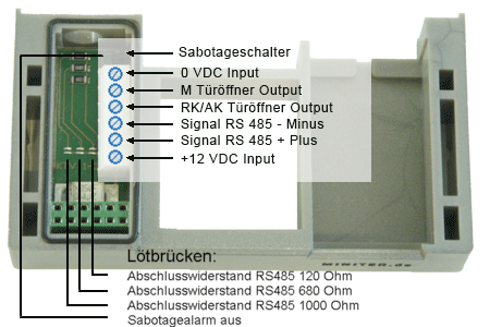 Anschluss eines Miniters RS485